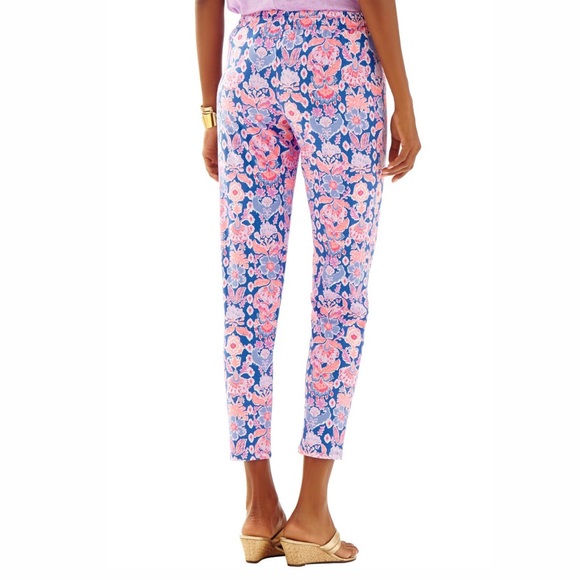 Lilly Pulitzer Lola pull on pant in iris blue week it resort pants - Picture 2 of 10